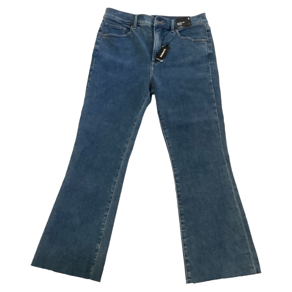 EXPRESS FLARE CROPPED JEANS SIZE 8 NWT